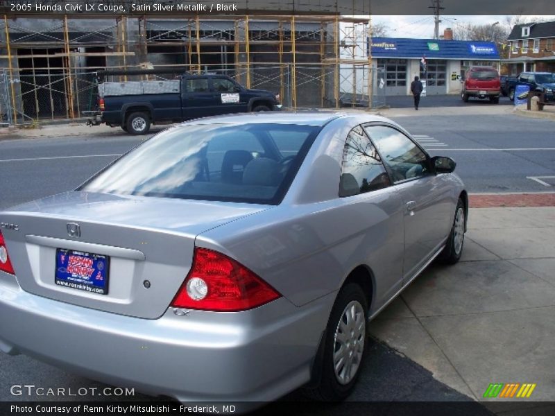 Satin Silver Metallic / Black 2005 Honda Civic LX Coupe