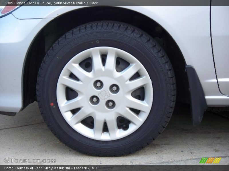 Satin Silver Metallic / Black 2005 Honda Civic LX Coupe