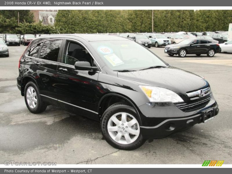 Nighthawk Black Pearl / Black 2008 Honda CR-V EX 4WD