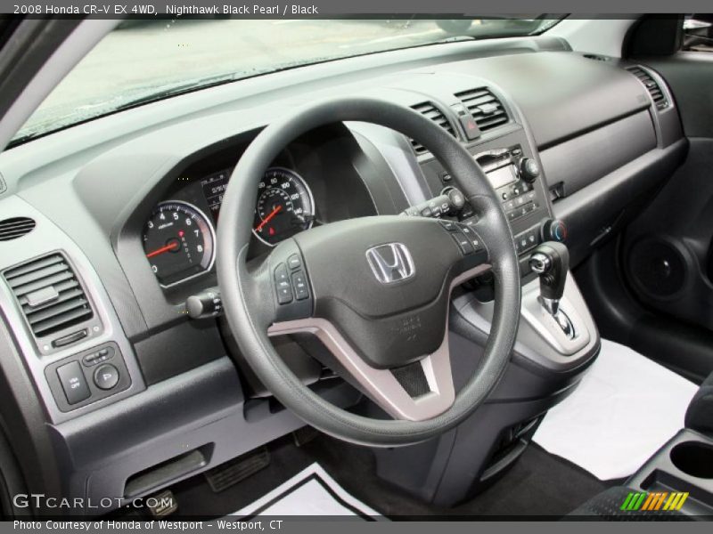 Nighthawk Black Pearl / Black 2008 Honda CR-V EX 4WD
