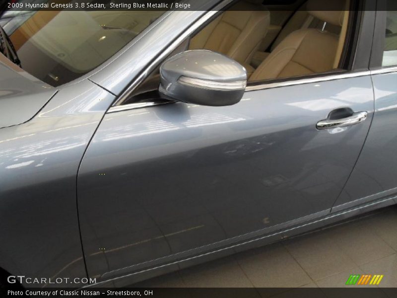 Sterling Blue Metallic / Beige 2009 Hyundai Genesis 3.8 Sedan