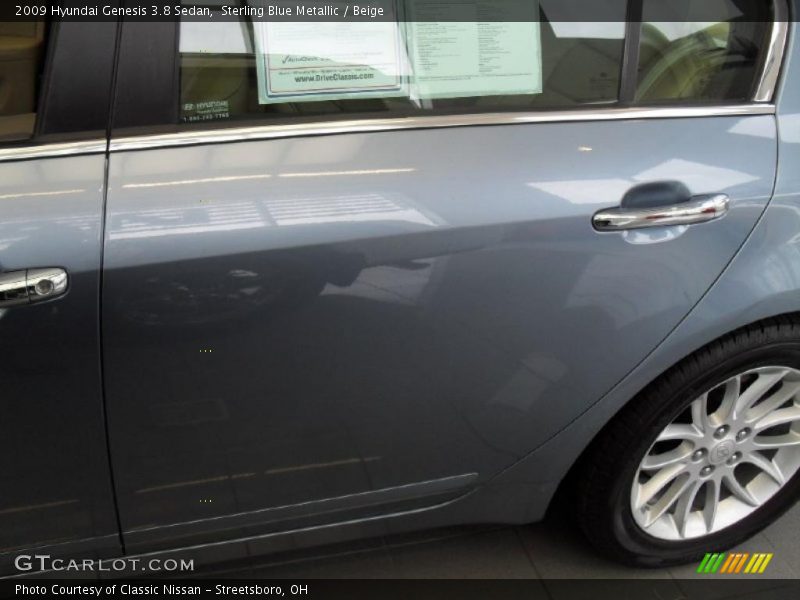Sterling Blue Metallic / Beige 2009 Hyundai Genesis 3.8 Sedan