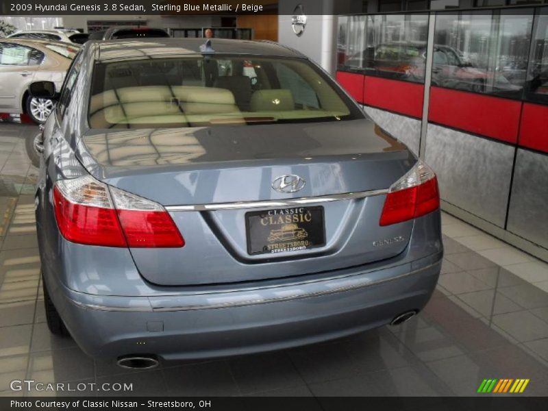 Sterling Blue Metallic / Beige 2009 Hyundai Genesis 3.8 Sedan