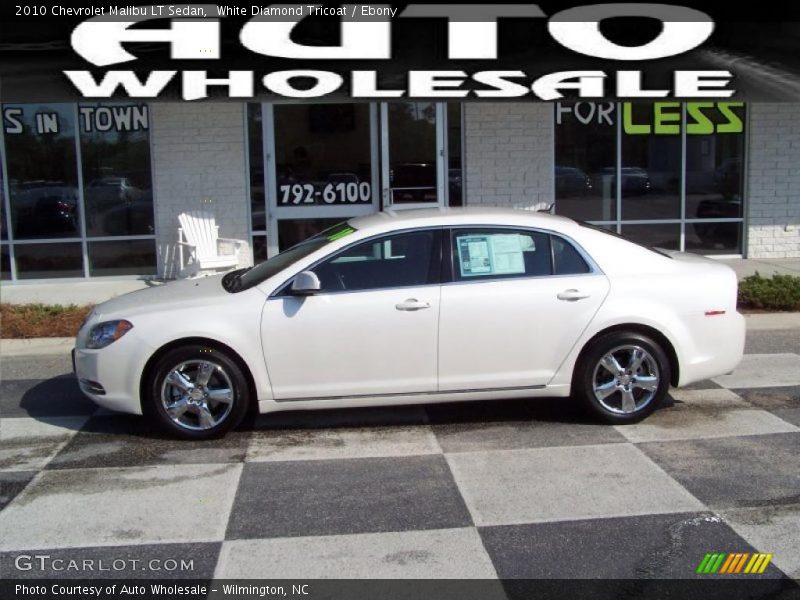 White Diamond Tricoat / Ebony 2010 Chevrolet Malibu LT Sedan