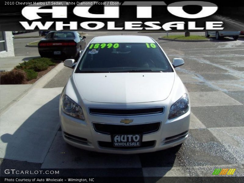 White Diamond Tricoat / Ebony 2010 Chevrolet Malibu LT Sedan