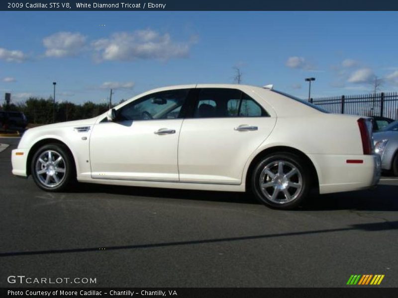 White Diamond Tricoat / Ebony 2009 Cadillac STS V8