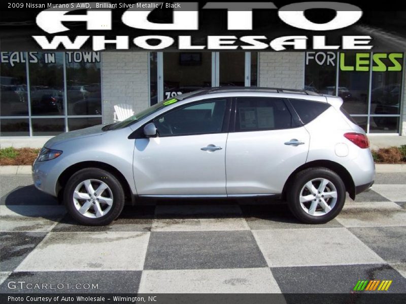 Brilliant Silver Metallic / Black 2009 Nissan Murano S AWD