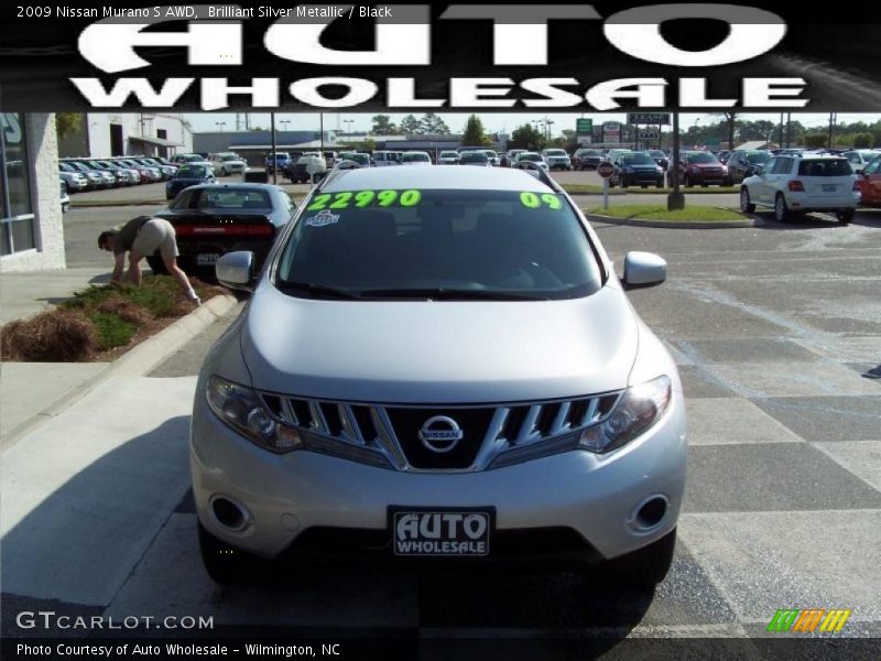 Brilliant Silver Metallic / Black 2009 Nissan Murano S AWD