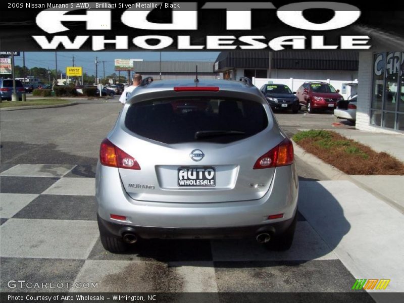 Brilliant Silver Metallic / Black 2009 Nissan Murano S AWD