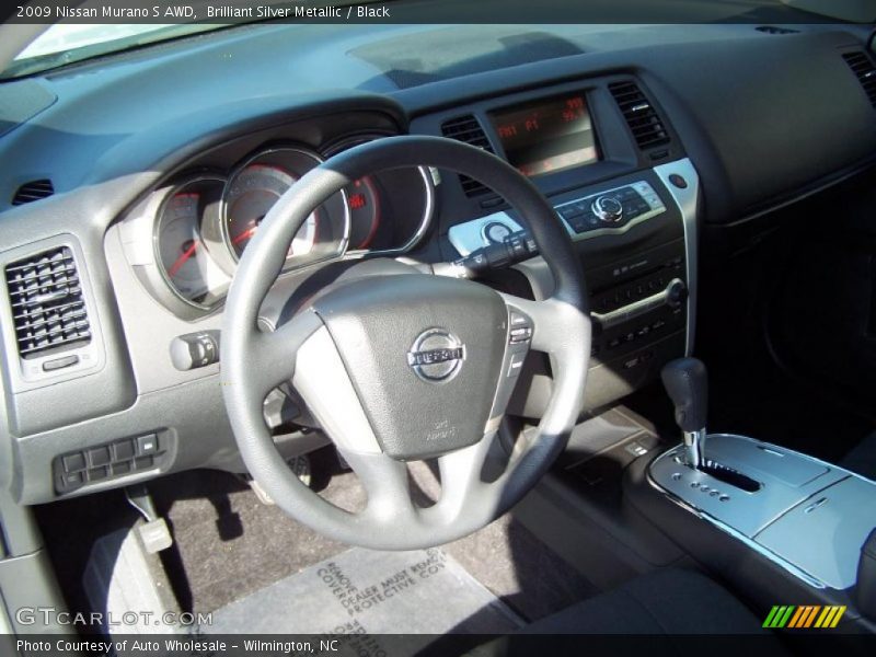 Brilliant Silver Metallic / Black 2009 Nissan Murano S AWD