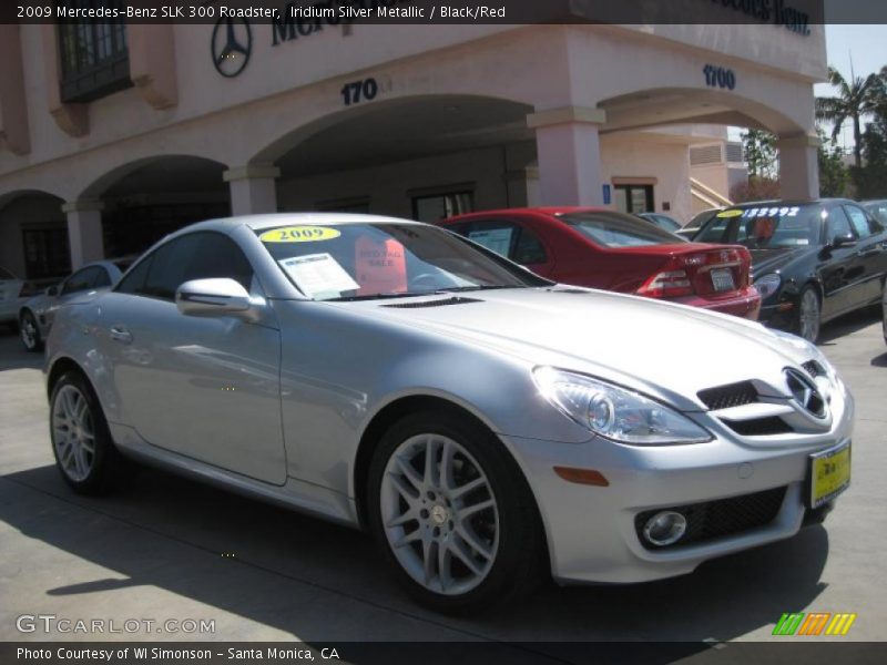 Iridium Silver Metallic / Black/Red 2009 Mercedes-Benz SLK 300 Roadster
