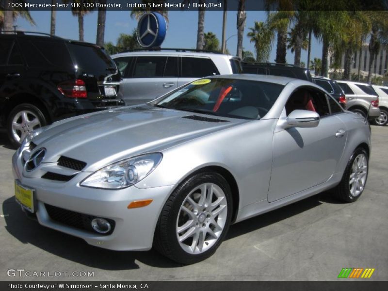 Iridium Silver Metallic / Black/Red 2009 Mercedes-Benz SLK 300 Roadster