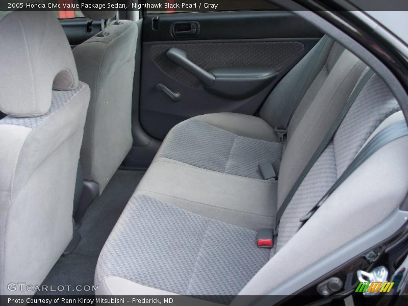 Nighthawk Black Pearl / Gray 2005 Honda Civic Value Package Sedan