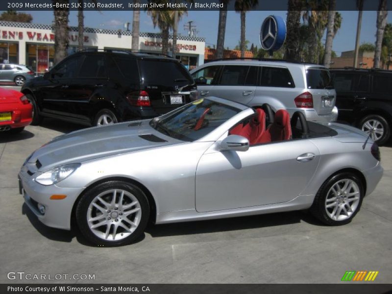 Iridium Silver Metallic / Black/Red 2009 Mercedes-Benz SLK 300 Roadster