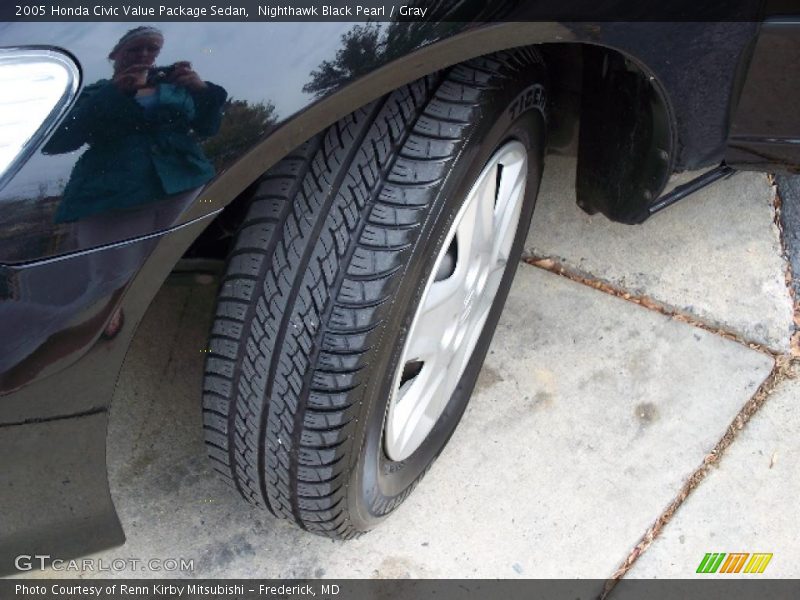 Nighthawk Black Pearl / Gray 2005 Honda Civic Value Package Sedan
