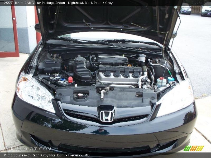Nighthawk Black Pearl / Gray 2005 Honda Civic Value Package Sedan