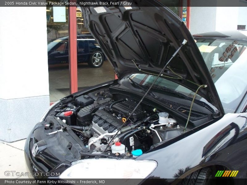 Nighthawk Black Pearl / Gray 2005 Honda Civic Value Package Sedan