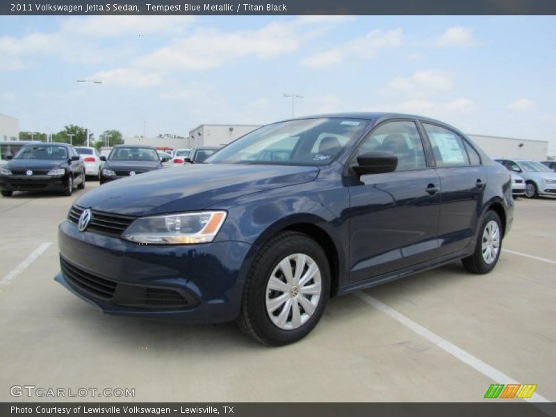 Tempest Blue Metallic / Titan Black 2011 Volkswagen Jetta S Sedan