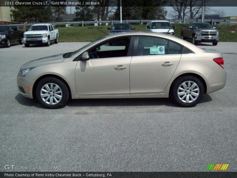 Gold Mist Metallic / Jet Black 2011 Chevrolet Cruze LT