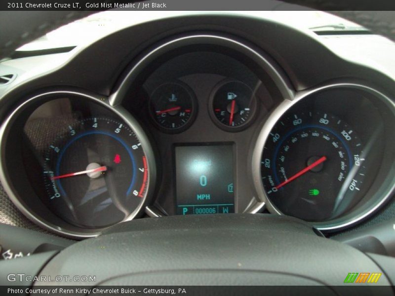 Gold Mist Metallic / Jet Black 2011 Chevrolet Cruze LT