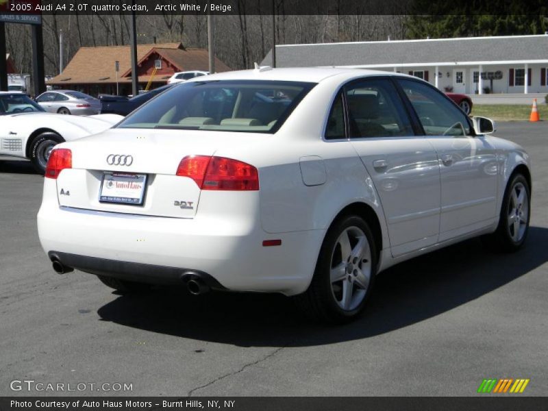 Arctic White / Beige 2005 Audi A4 2.0T quattro Sedan