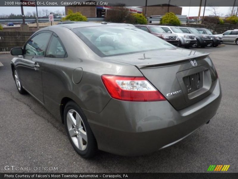 Galaxy Gray Metallic / Gray 2008 Honda Civic EX-L Coupe