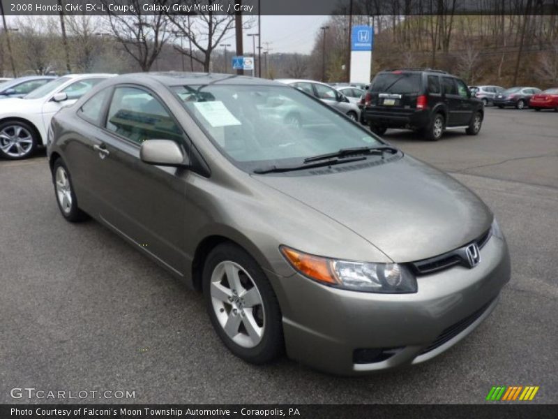 Galaxy Gray Metallic / Gray 2008 Honda Civic EX-L Coupe