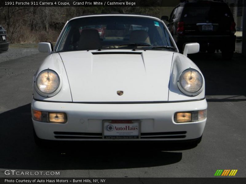 Grand Prix White / Cashmere Beige 1991 Porsche 911 Carrera 4 Coupe