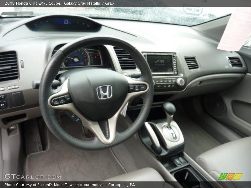 Galaxy Gray Metallic / Gray 2008 Honda Civic EX-L Coupe