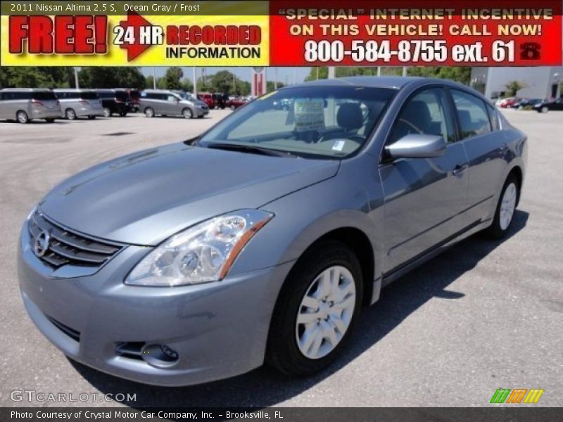 Ocean Gray / Frost 2011 Nissan Altima 2.5 S