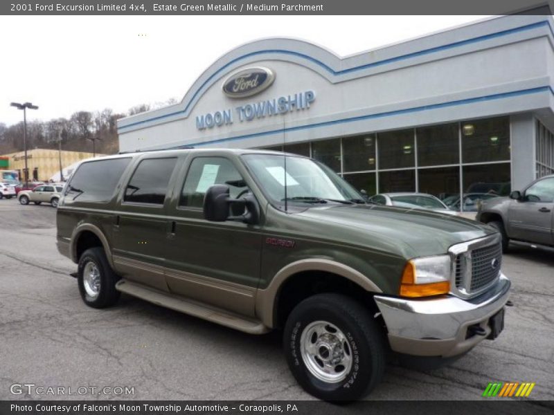 Estate Green Metallic / Medium Parchment 2001 Ford Excursion Limited 4x4