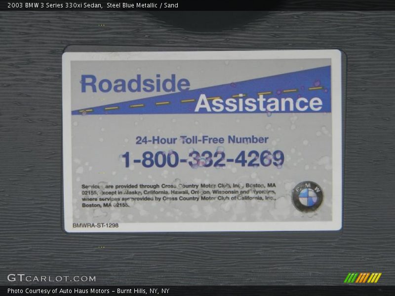Steel Blue Metallic / Sand 2003 BMW 3 Series 330xi Sedan