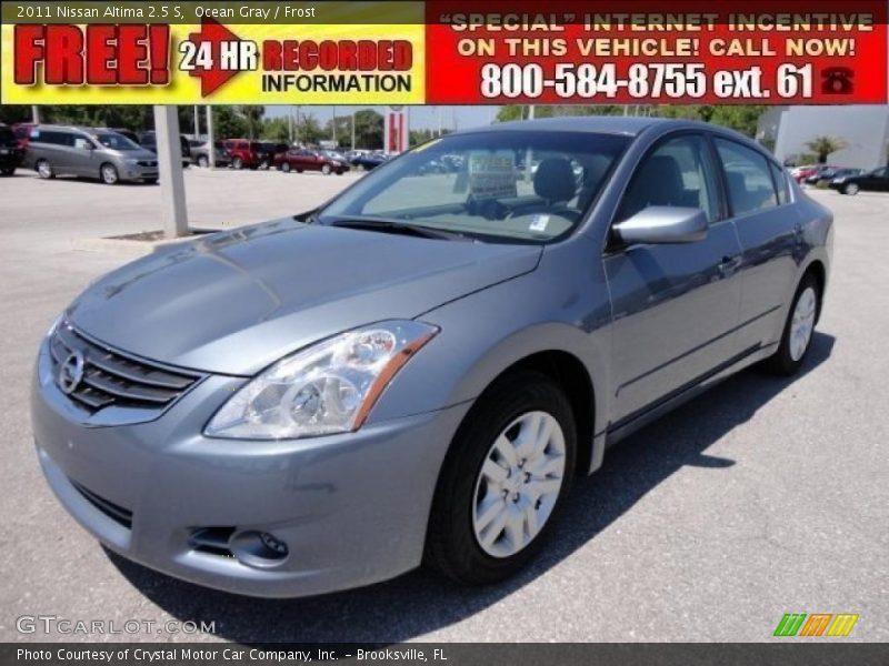 Ocean Gray / Frost 2011 Nissan Altima 2.5 S