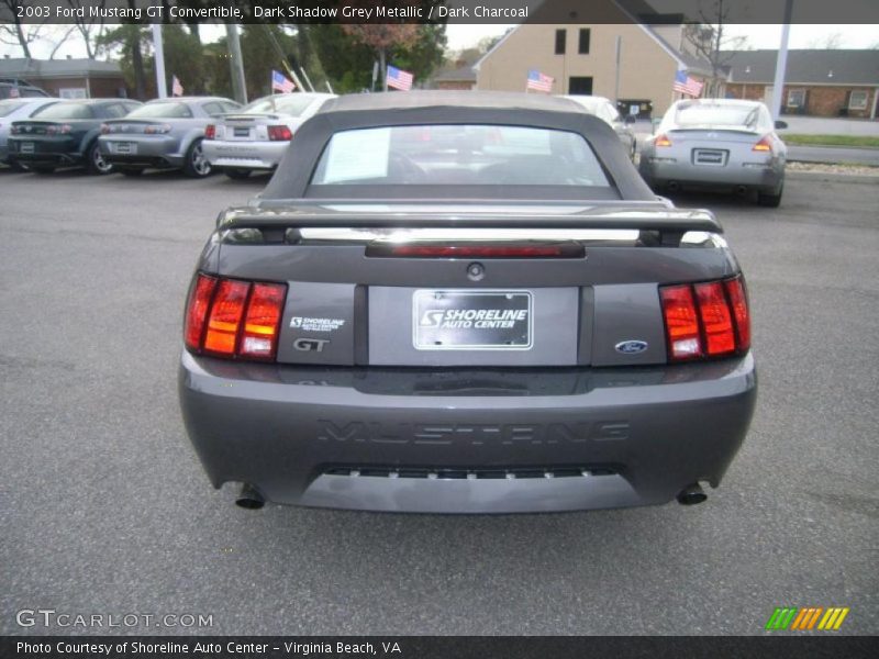 Dark Shadow Grey Metallic / Dark Charcoal 2003 Ford Mustang GT Convertible