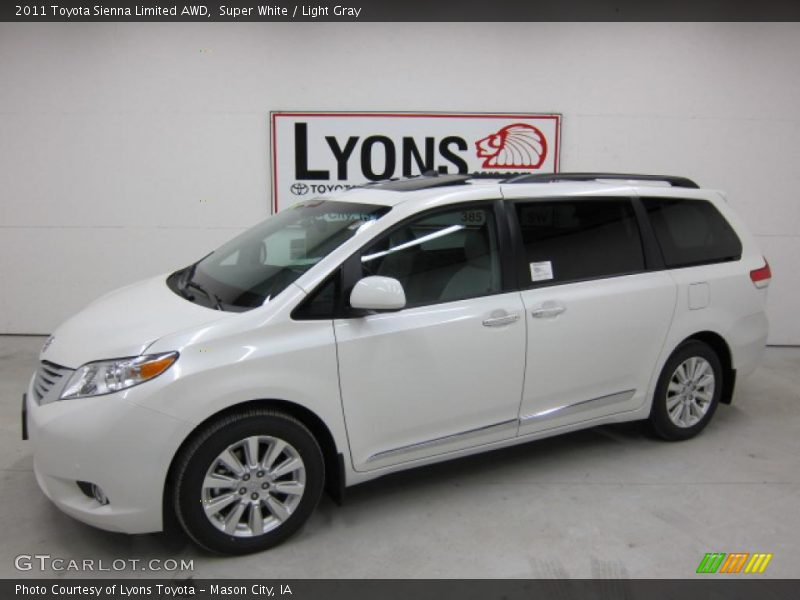Super White / Light Gray 2011 Toyota Sienna Limited AWD