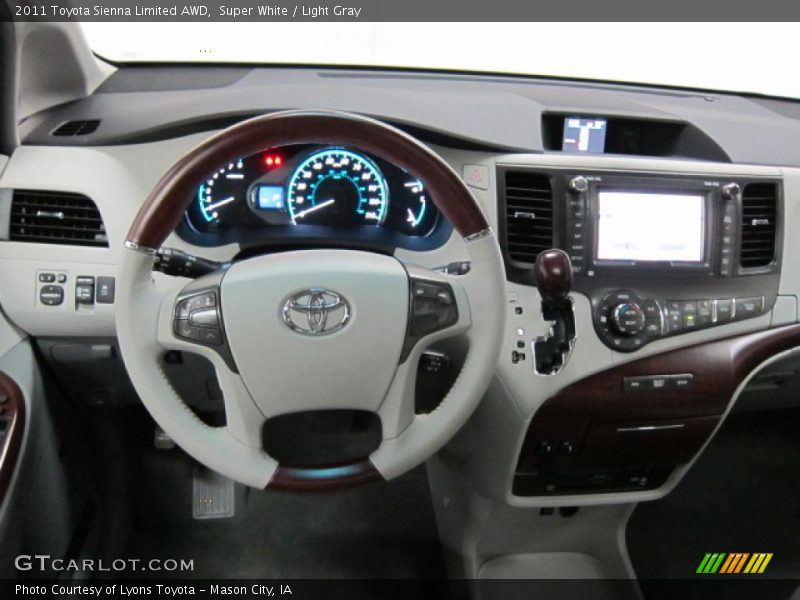 Super White / Light Gray 2011 Toyota Sienna Limited AWD