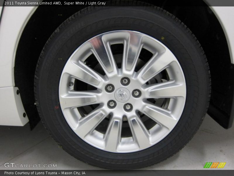 Super White / Light Gray 2011 Toyota Sienna Limited AWD