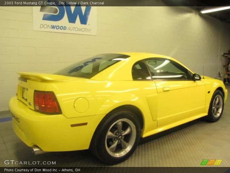 Zinc Yellow / Dark Charcoal 2003 Ford Mustang GT Coupe