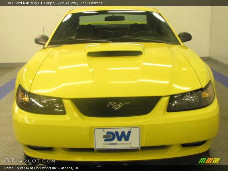 Zinc Yellow / Dark Charcoal 2003 Ford Mustang GT Coupe