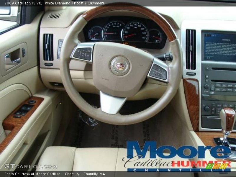 White Diamond Tricoat / Cashmere 2009 Cadillac STS V8