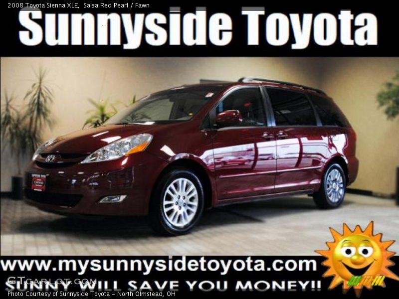 Salsa Red Pearl / Fawn 2008 Toyota Sienna XLE
