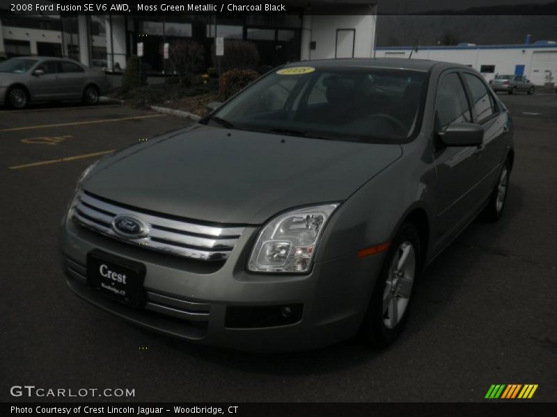 Moss Green Metallic / Charcoal Black 2008 Ford Fusion SE V6 AWD