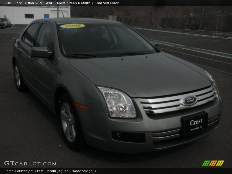 Moss Green Metallic / Charcoal Black 2008 Ford Fusion SE V6 AWD