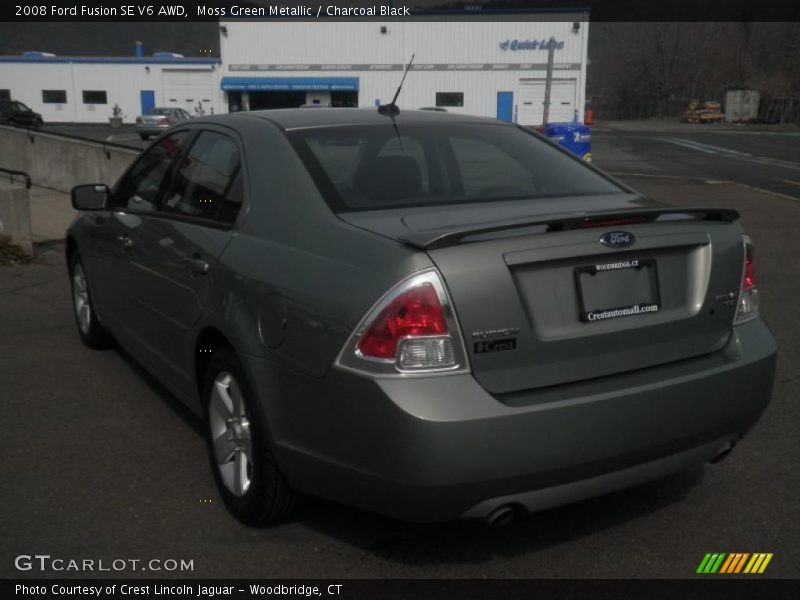 Moss Green Metallic / Charcoal Black 2008 Ford Fusion SE V6 AWD