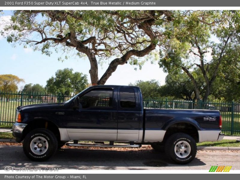 True Blue Metallic / Medium Graphite 2001 Ford F350 Super Duty XLT SuperCab 4x4