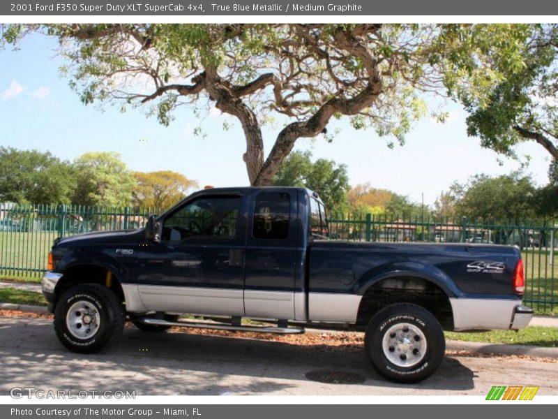 True Blue Metallic / Medium Graphite 2001 Ford F350 Super Duty XLT SuperCab 4x4