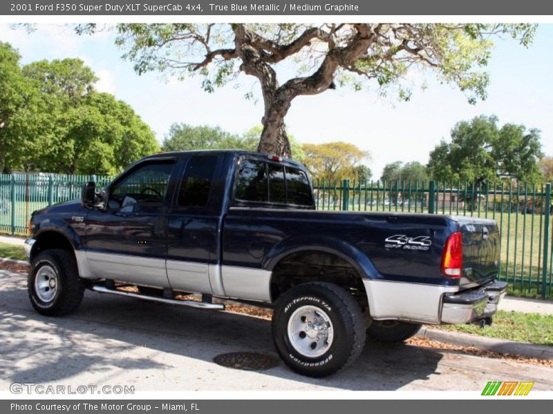 True Blue Metallic / Medium Graphite 2001 Ford F350 Super Duty XLT SuperCab 4x4