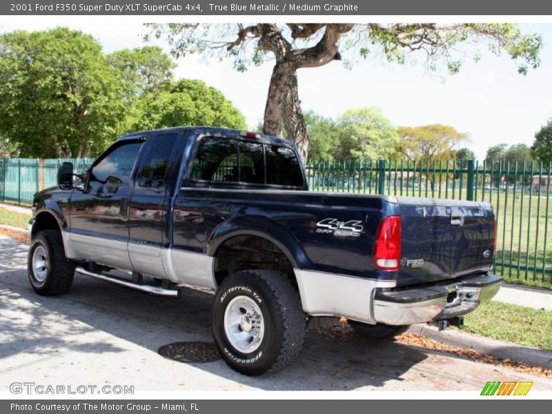 True Blue Metallic / Medium Graphite 2001 Ford F350 Super Duty XLT SuperCab 4x4