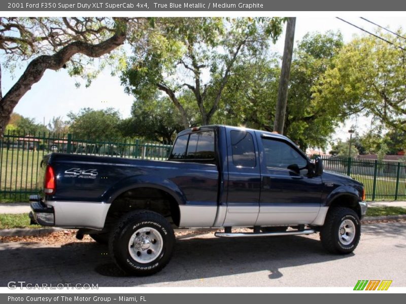 True Blue Metallic / Medium Graphite 2001 Ford F350 Super Duty XLT SuperCab 4x4