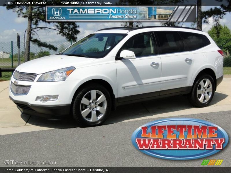 Summit White / Cashmere/Ebony 2009 Chevrolet Traverse LTZ